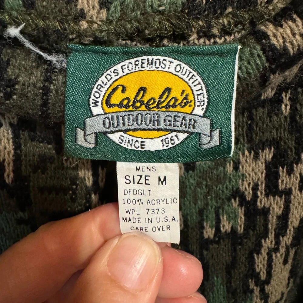 Mens Cabelas Trebark Sweater Knit Lounge Hunting‎ Pants MED 100% Acrylic EUC